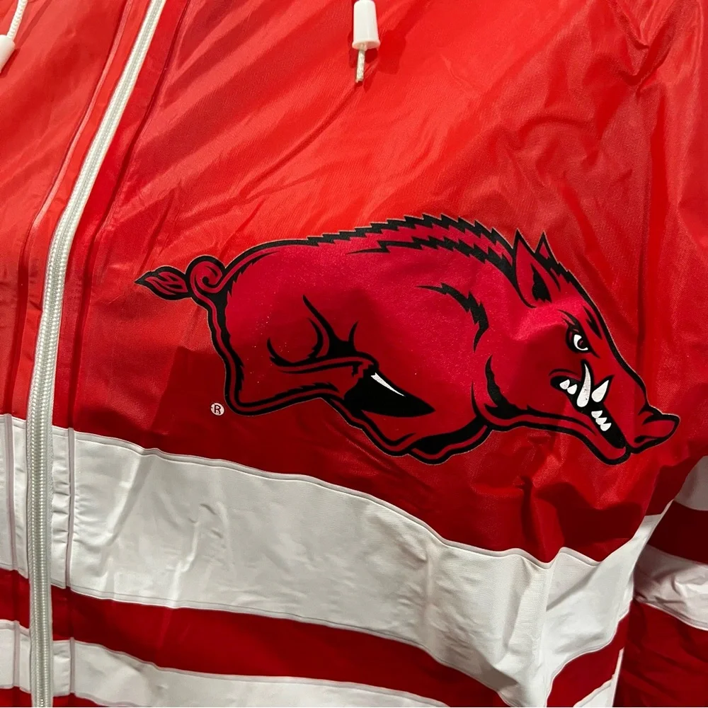 Vintage University of Arkansas Razorbacks Seven Sons and Co Rain Jacket One Size